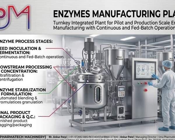Enzymes Manufacturing Plant Setup- UMA Pharmatech Machinery
