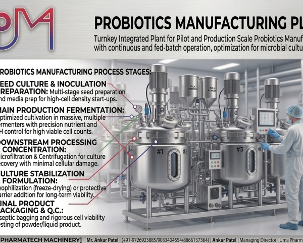 Probiotics Manufacturing Plant Setup- UMA Pharmatech Machinery