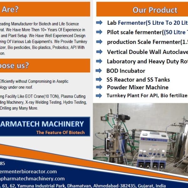fermenter manufacturer in Hyderabad-Andhra Pradesh-India