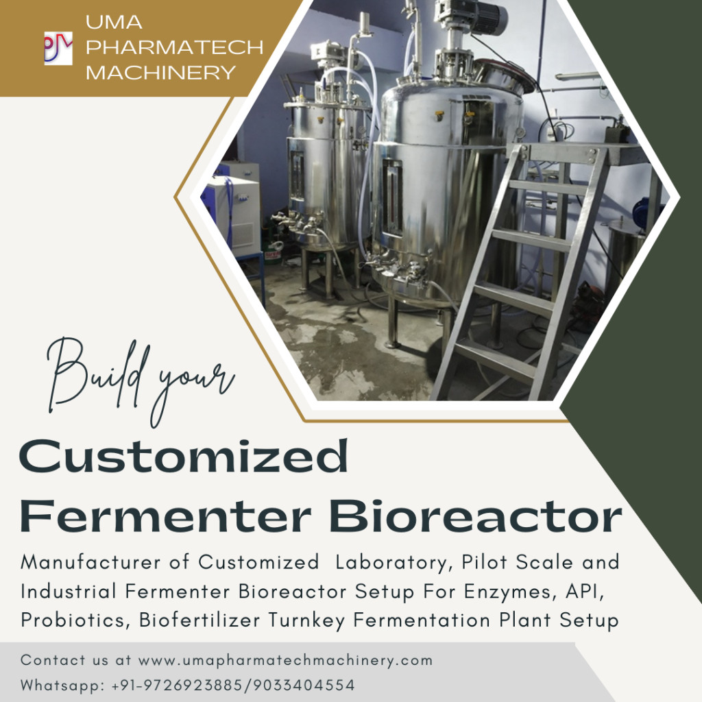 Bioreactor manufacturers - Uma Pharmatech Machinery bioreactor in operation.