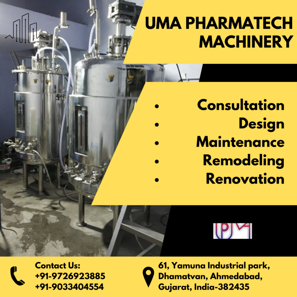 Bioreactor suppliers - Uma Pharmatech Machinery bioreactor in laboratory setting.