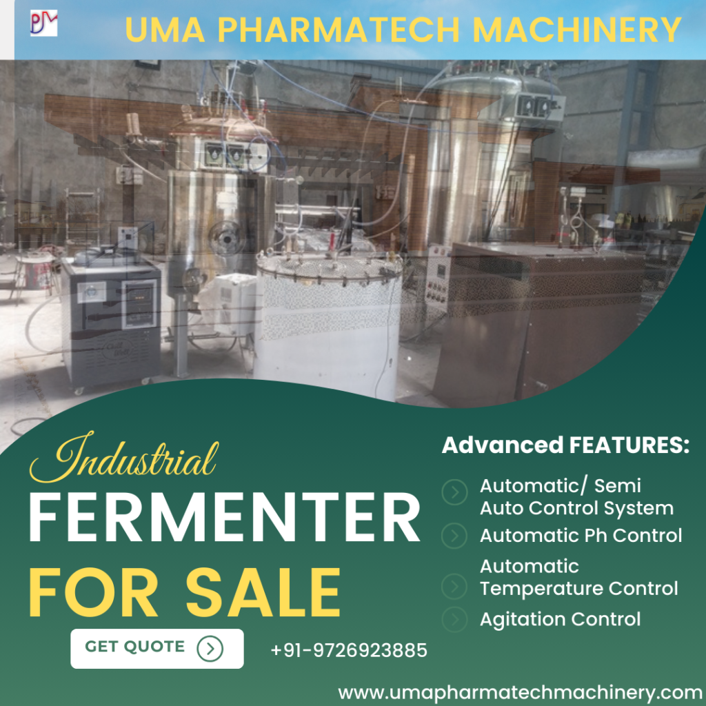Fermenter manufacturers - Uma Pharmatech Machinery fermenter in operation.