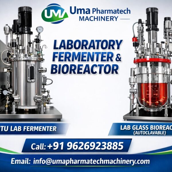 Laboratory Bentch Top Fermenter and Bioreactors Manufacturers and Suppliers - UMA PHARMATECH MACHINERY