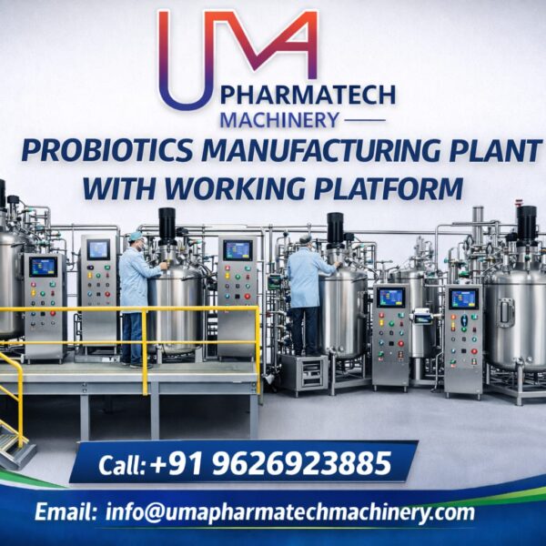 Leading Probiotics Manufacturing Plant Manufacturers & Exporters in India. High-quality, GMP-compliant probiotic production lines for pharma & food industries.